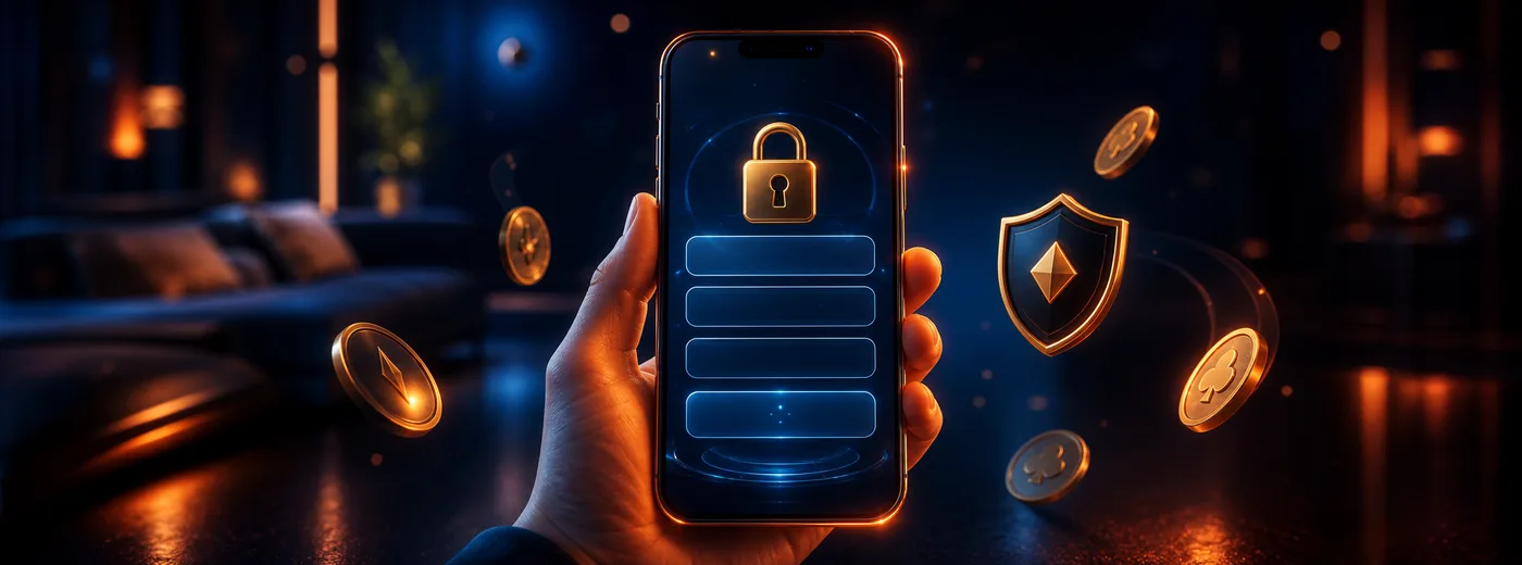 Celular mostrando el formulario de inicio de sesión de Casino en Casa